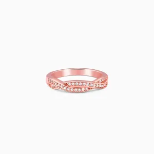 Rose Gold Sparkling Spiral Ring Giva