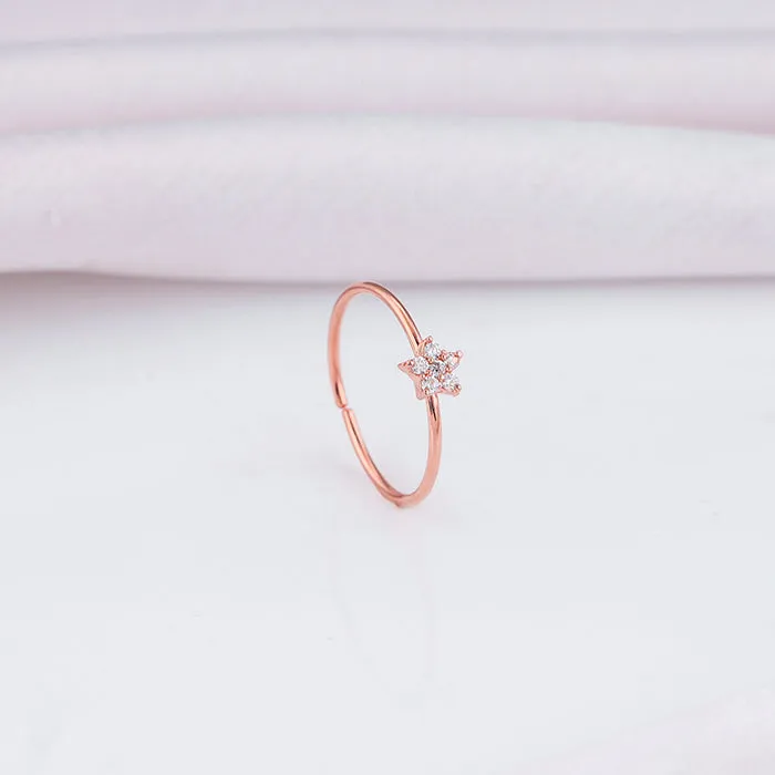 Rose Gold Star Constellation Ring Giva
