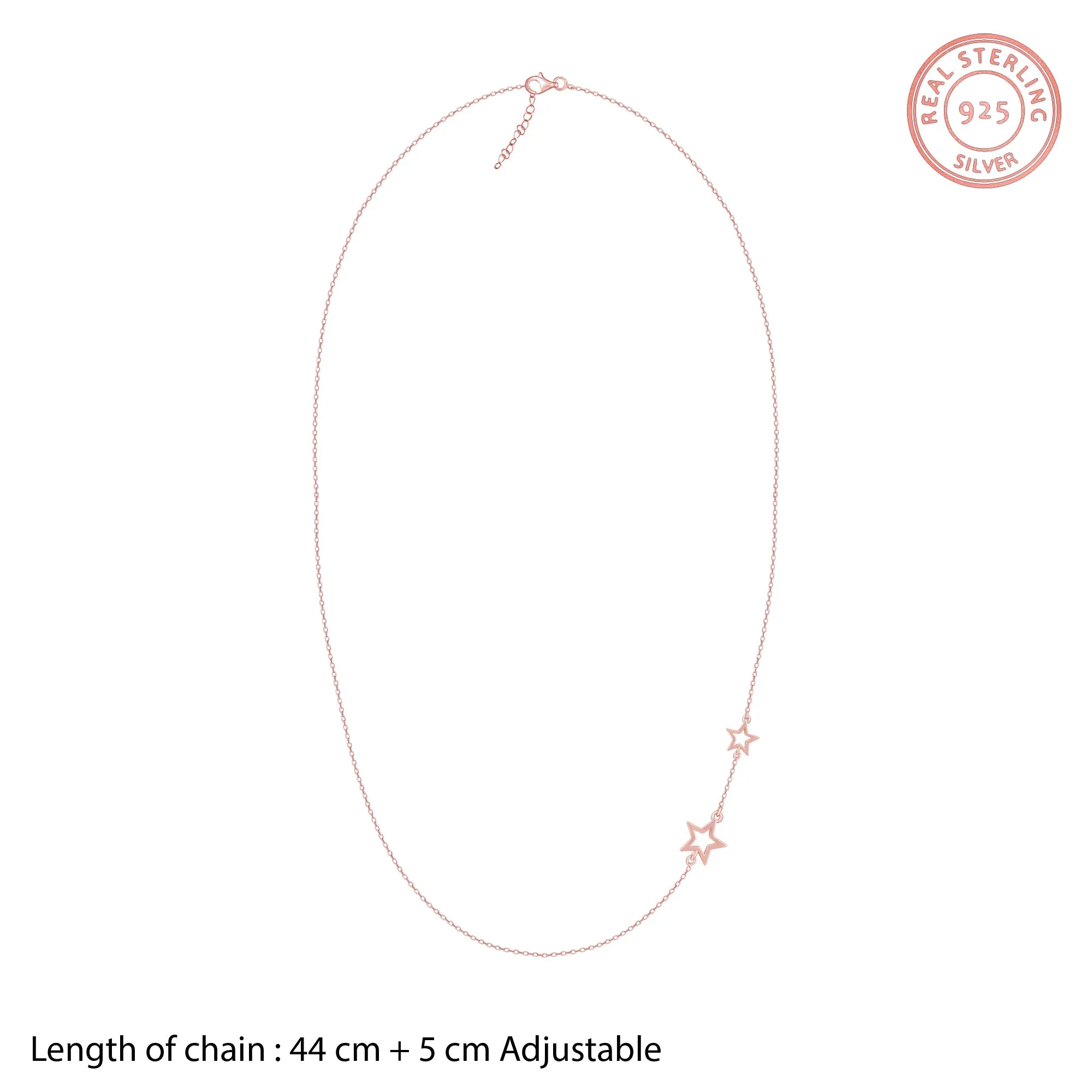 Rose Gold Star Crossed Lovers Necklace Giva
