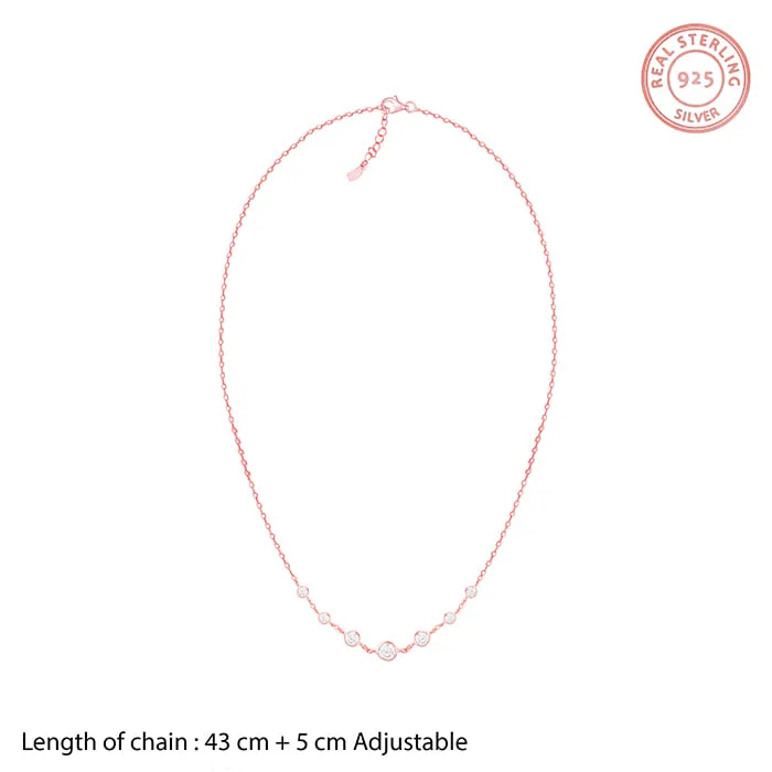 Rose Gold Stoned Necklace Giva