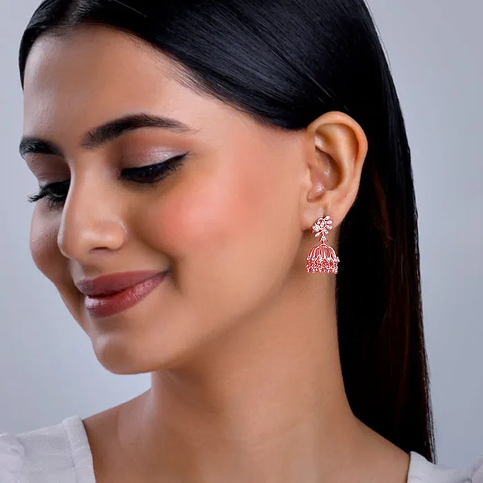 Rose Gold Sundar Mor Jhumki Giva
