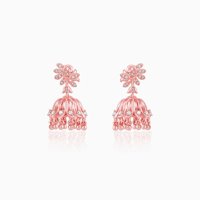 Rose Gold Sundar Mor Jhumki Giva