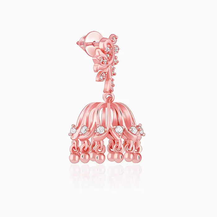 Rose Gold Sundar Mor Jhumki Giva