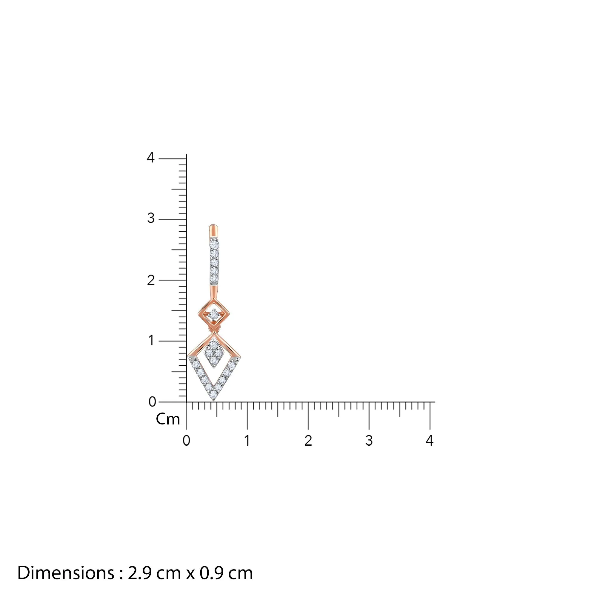 Rose Gold Swanky Diamond Earrings Giva