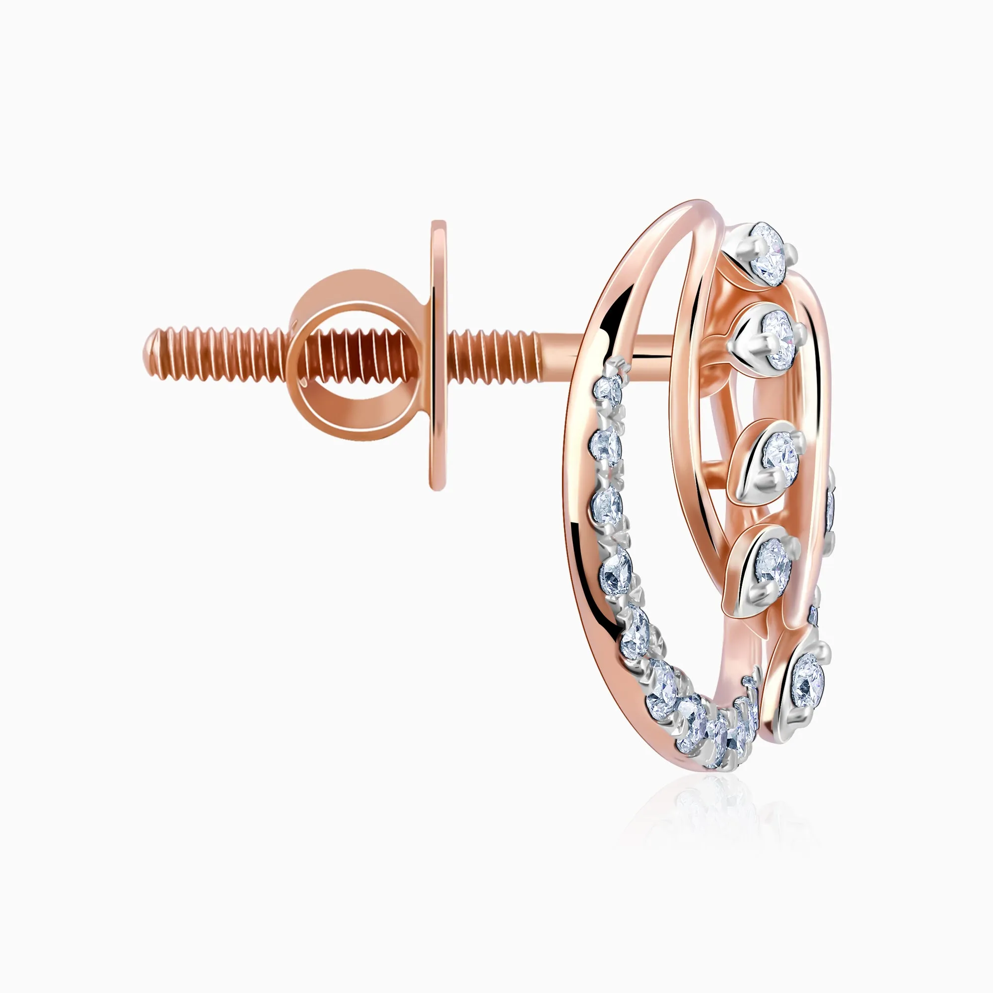 Rose Gold Sweet Alyssum Diamond Earrings Giva