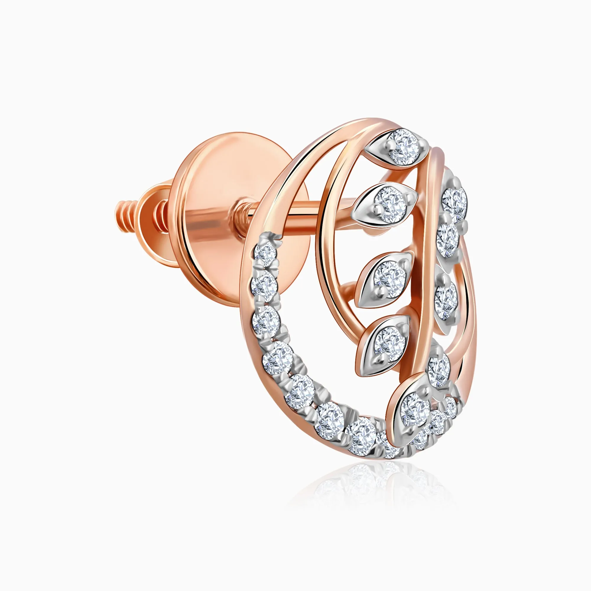 Rose Gold Sweet Alyssum Diamond Earrings Giva