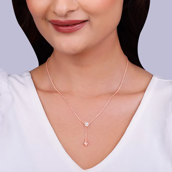 Rose Gold Swish of Shine Necklace Giva
