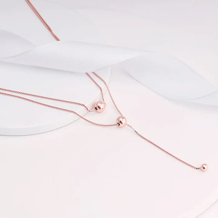 Rose Gold Terrific Trio Necklace Giva