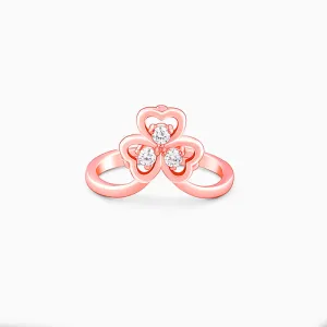 Rose Gold Three Leaf Clover Ring Giva
