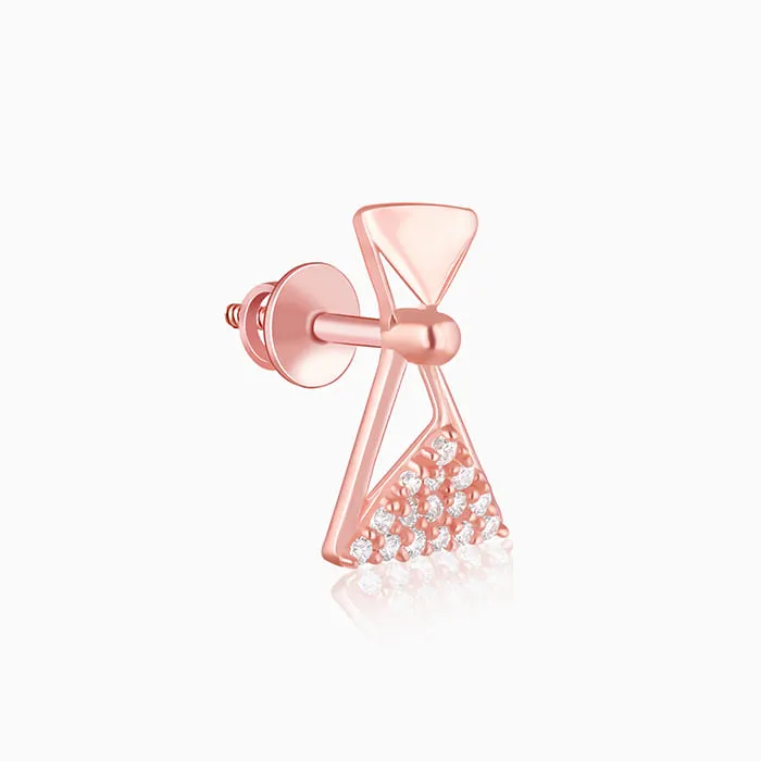 Rose Gold Triangular Elegance Earrings Giva