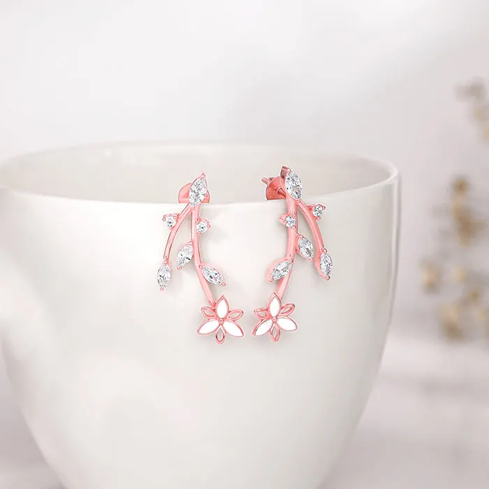 Rose Gold Trillium Treasures Earrings Giva