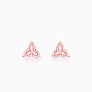 Rose Gold Trillium Trifecta Earrings Giva