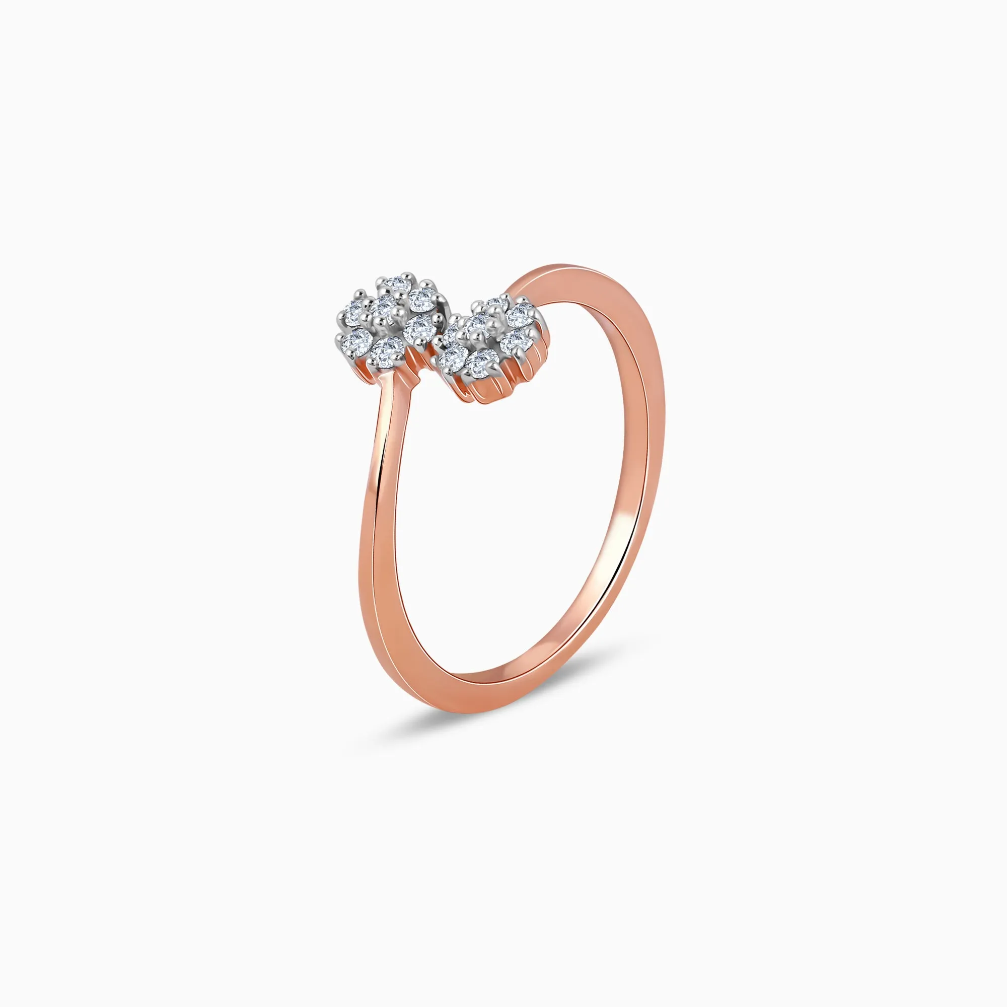 Rose Gold Twain Bouquet Diamond Ring Giva