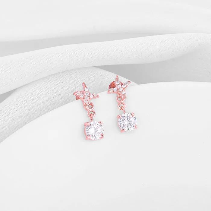 Rose Gold Twigs of Twinkle Earrings Giva