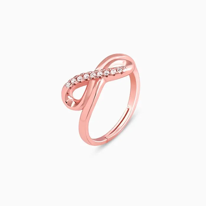 Rose Gold Twist & Turns Zircon Ring Giva