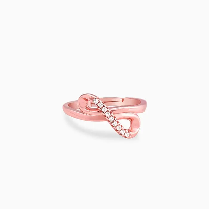 Rose Gold Twist & Turns Zircon Ring Giva