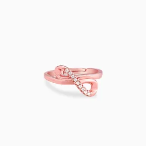 Rose Gold Twist & Turns Zircon Ring Giva