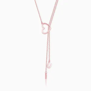 Rose Gold U&I Heart Necklace Giva