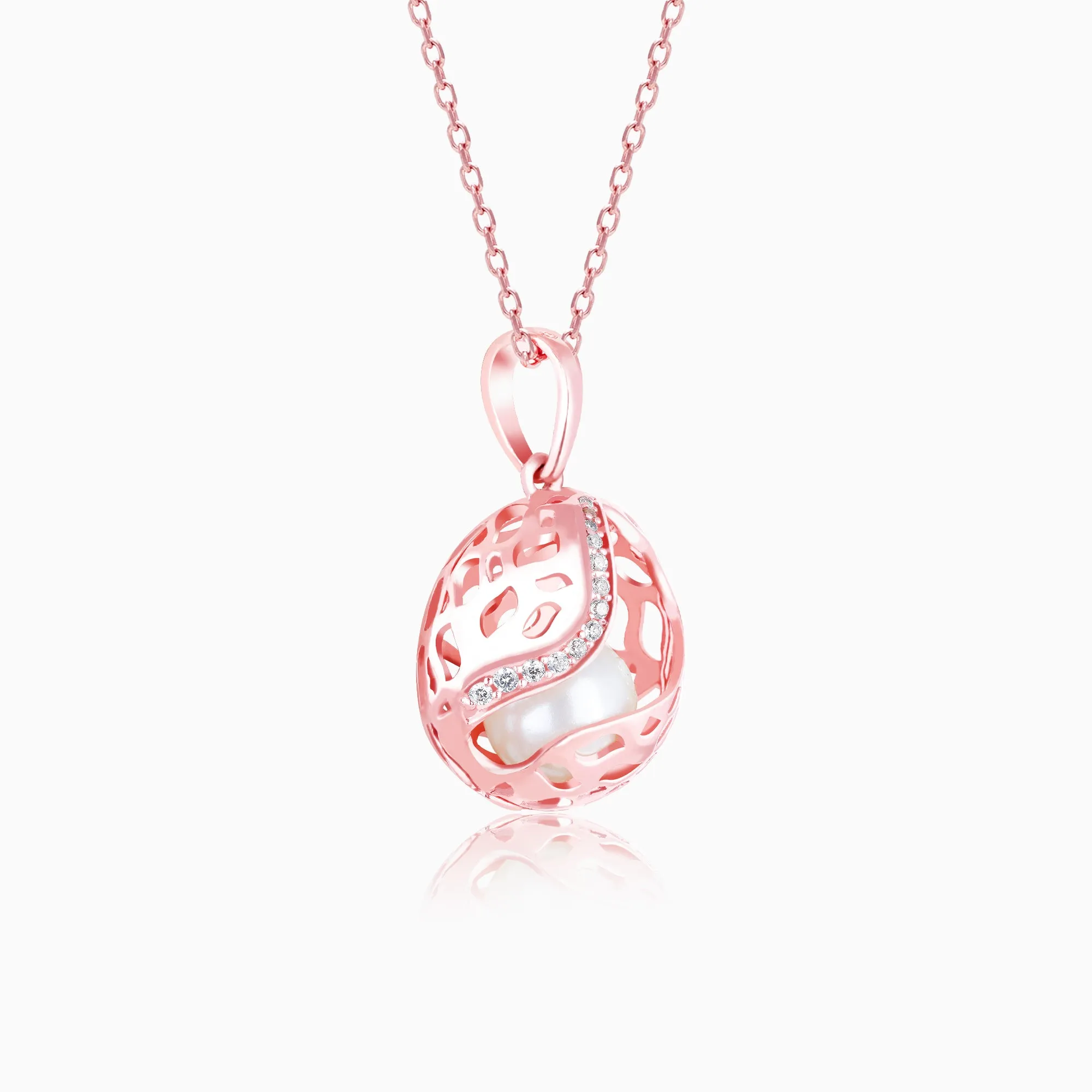 Rose Gold Warm Embrace Pendant With Link Chain Giva
