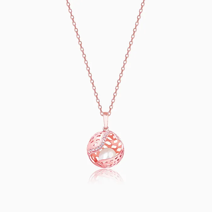 Rose Gold Warm Embrace Pendant With Link Chain Giva