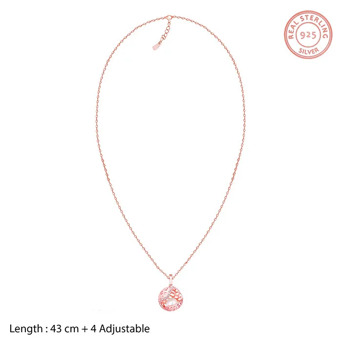 Rose Gold Warm Embrace Pendant With Link Chain Giva