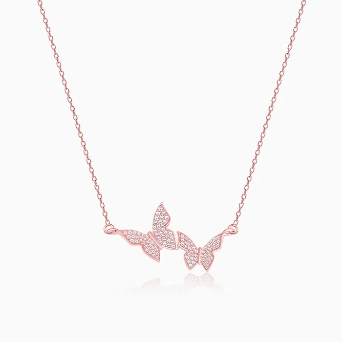 Rose Gold Wavering Wings Necklace Giva