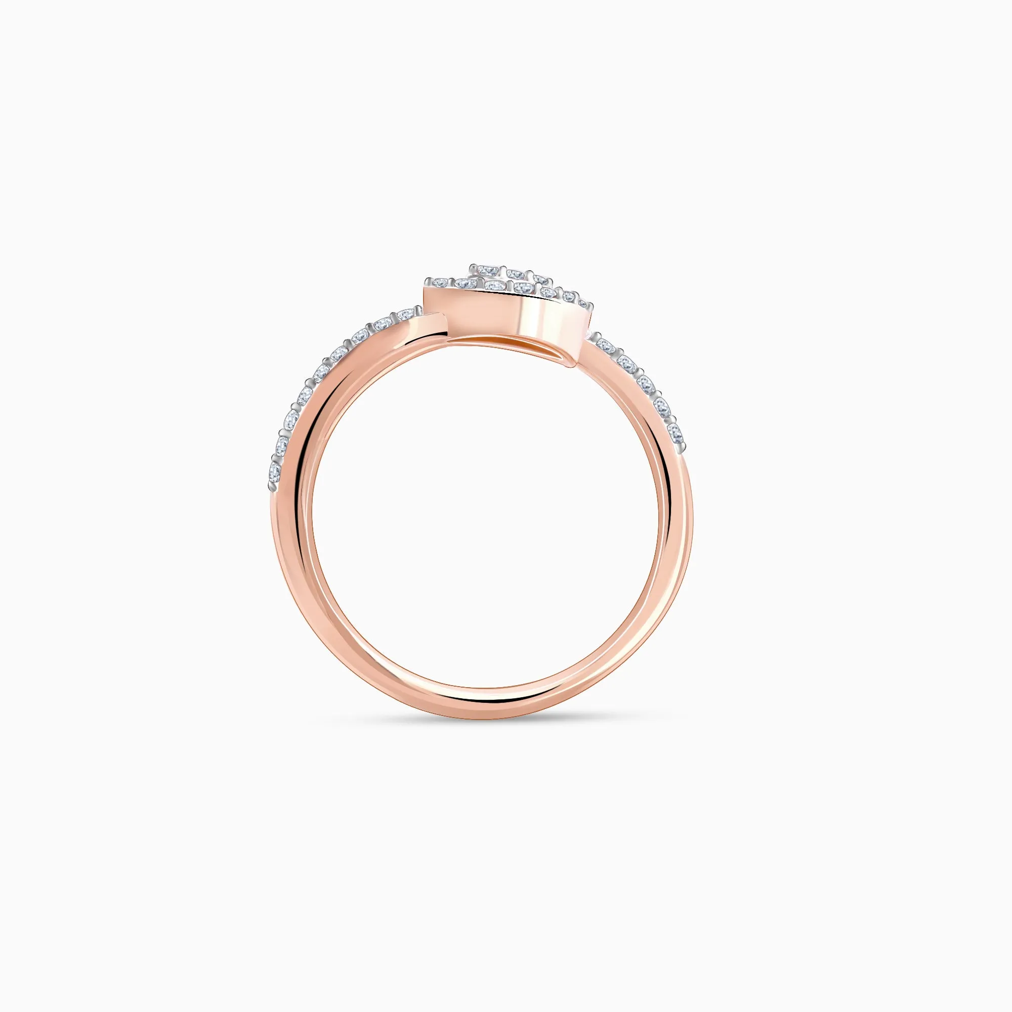 Rose Gold Wavy Bud Diamond Ring Giva