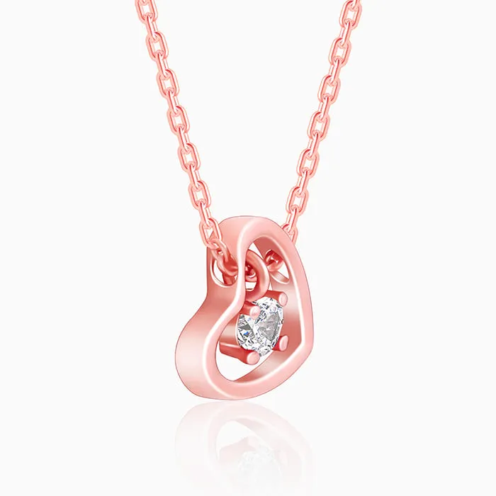 Rose Gold Whole Heart Necklace Giva
