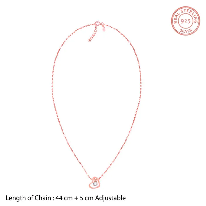 Rose Gold Whole Heart Necklace Giva
