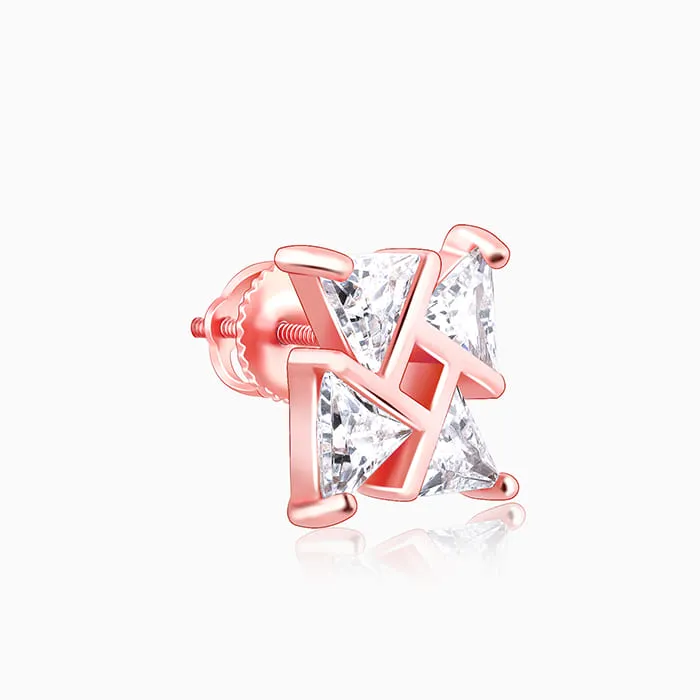 Rose Gold Windmill Stud Earrings Giva