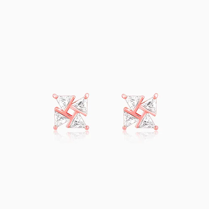 Rose Gold Windmill Stud Earrings Giva