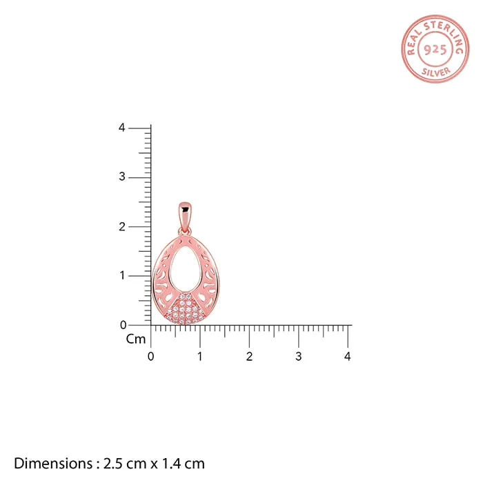 Rose Gold Wonderful Drop Pendant With Link Chain Giva