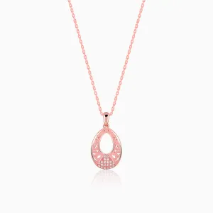 Rose Gold Wonderful Drop Pendant With Link Chain Giva