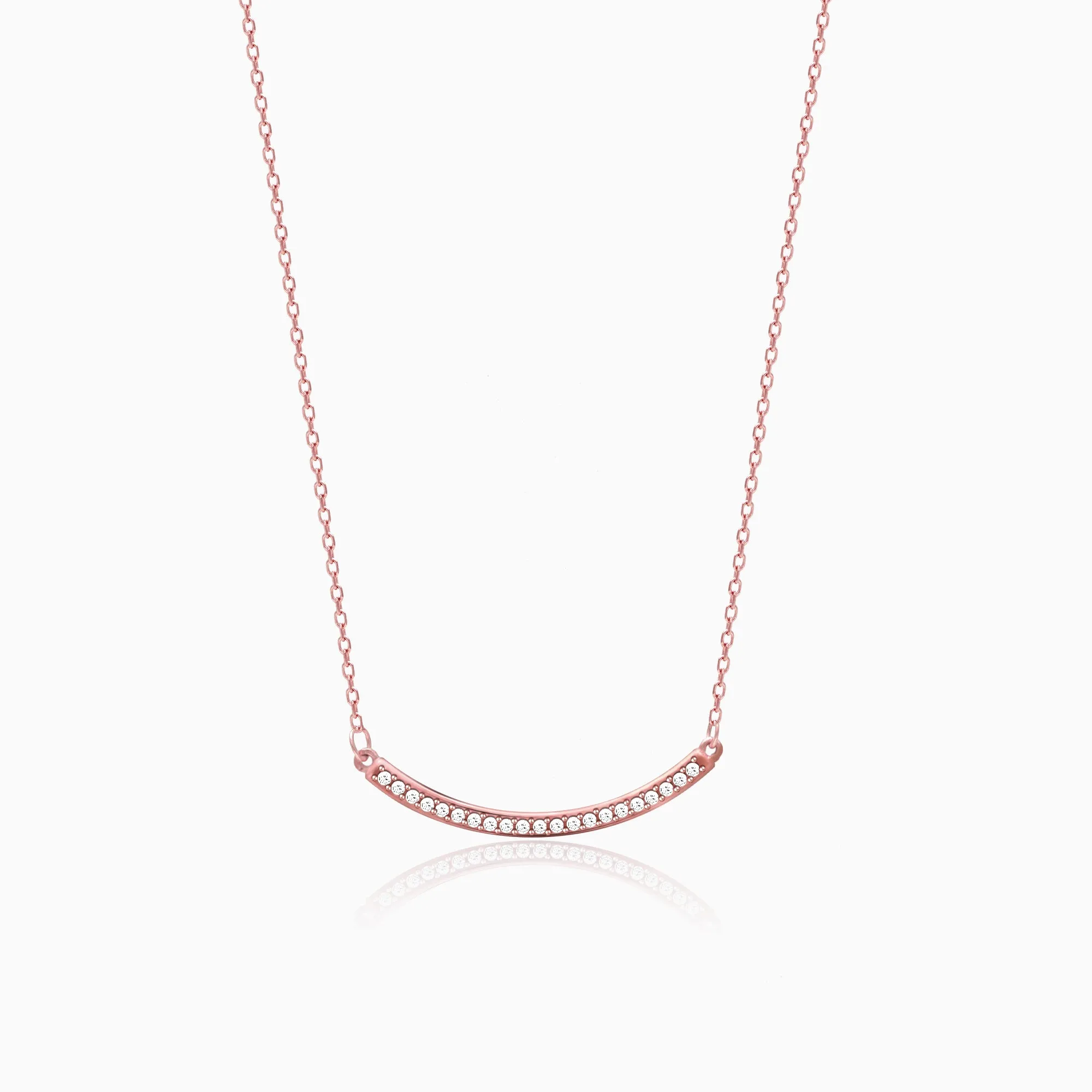 Rose Gold Zircon Arc Necklace Giva