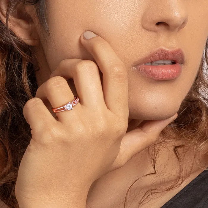 Rose Gold Zircon Bliss Ring Giva