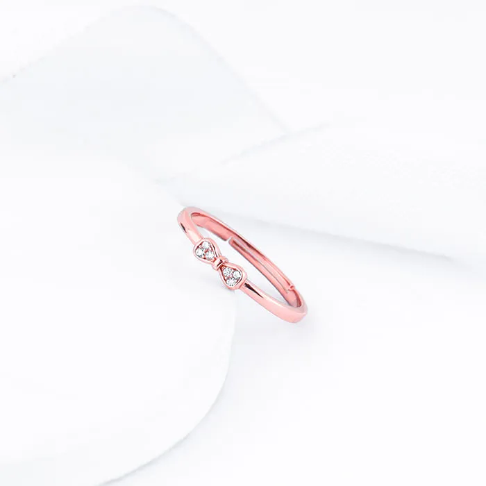 Rose Gold Zircon Bow Beauty Ring Giva