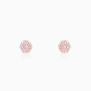 Rose Gold Zircon Floral Shine Earrings Giva