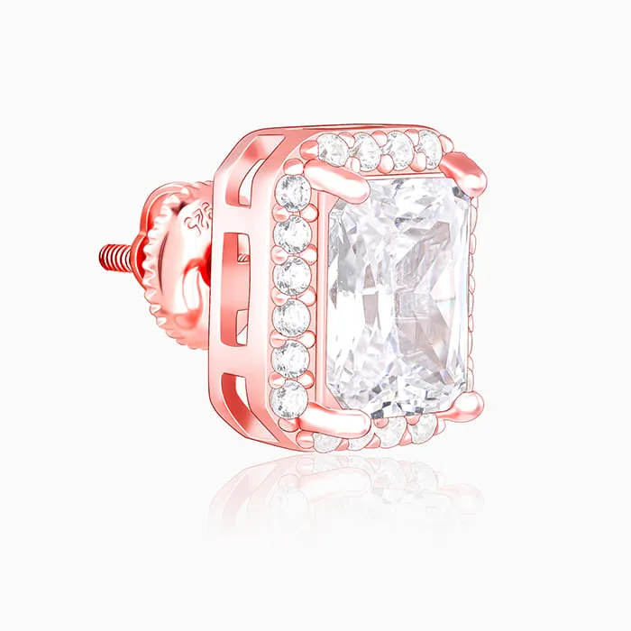 Rose Gold Zircon Heartfelt Shine Earrings Giva
