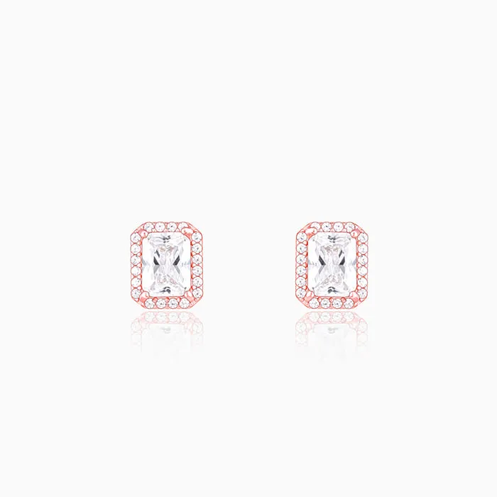 Rose Gold Zircon Heartfelt Shine Earrings Giva