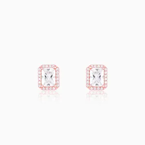 Rose Gold Zircon Heartfelt Shine Earrings Giva