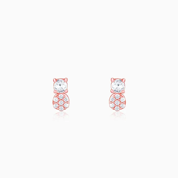 Rose Gold Zirconia Elegance Earrings Giva