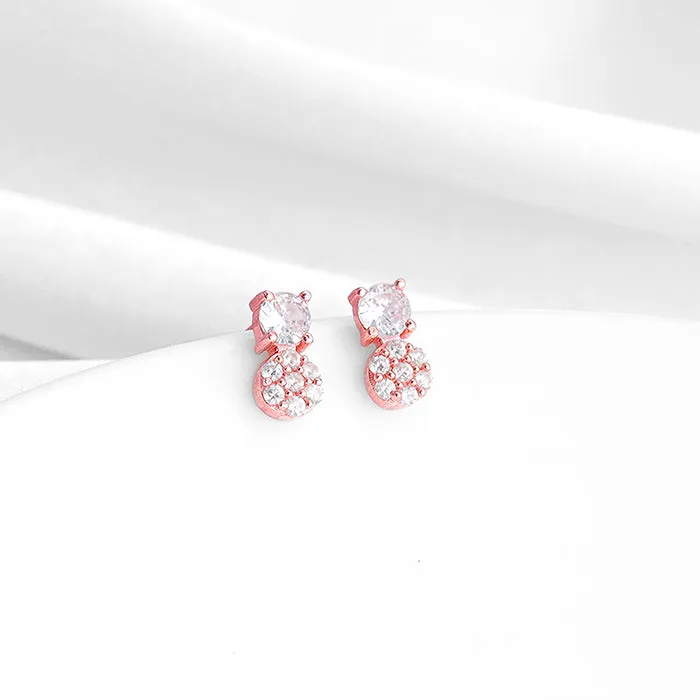 Rose Gold Zirconia Elegance Earrings Giva