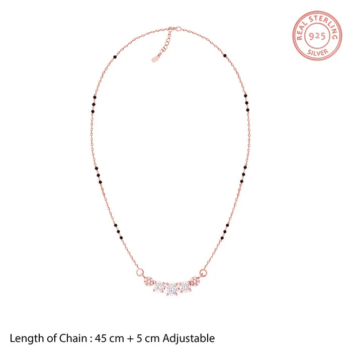 Rose Gold Zirconia Elegance Mangalsutra Set Giva