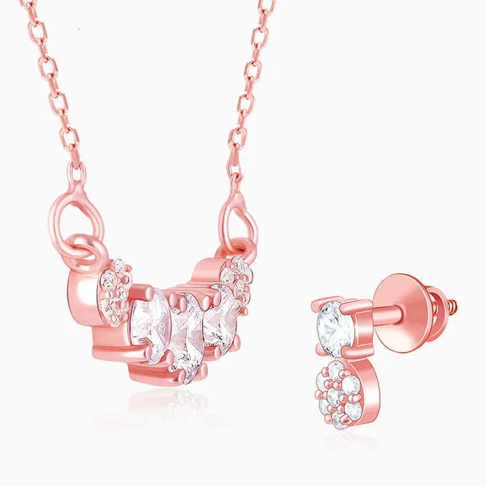 Rose Gold Zirconia Elegance Mangalsutra Set Giva