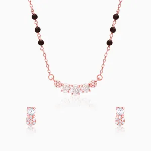 Rose Gold Zirconia Elegance Mangalsutra Set Giva