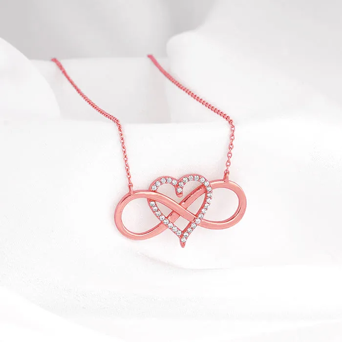 Rosegold Infinity Heart Necklace Giva