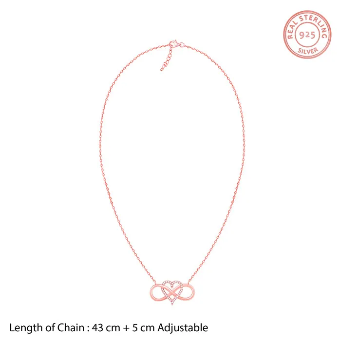 Rosegold Infinity Heart Necklace Giva