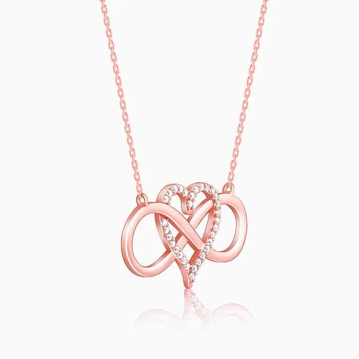 Rosegold Infinity Heart Necklace Giva