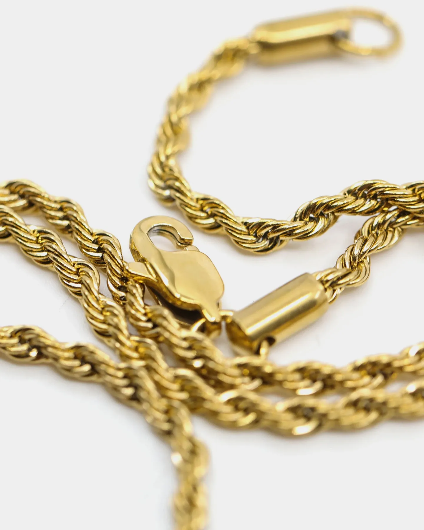 Saint Morta Men's 3MM Rope Choker Chain Gold