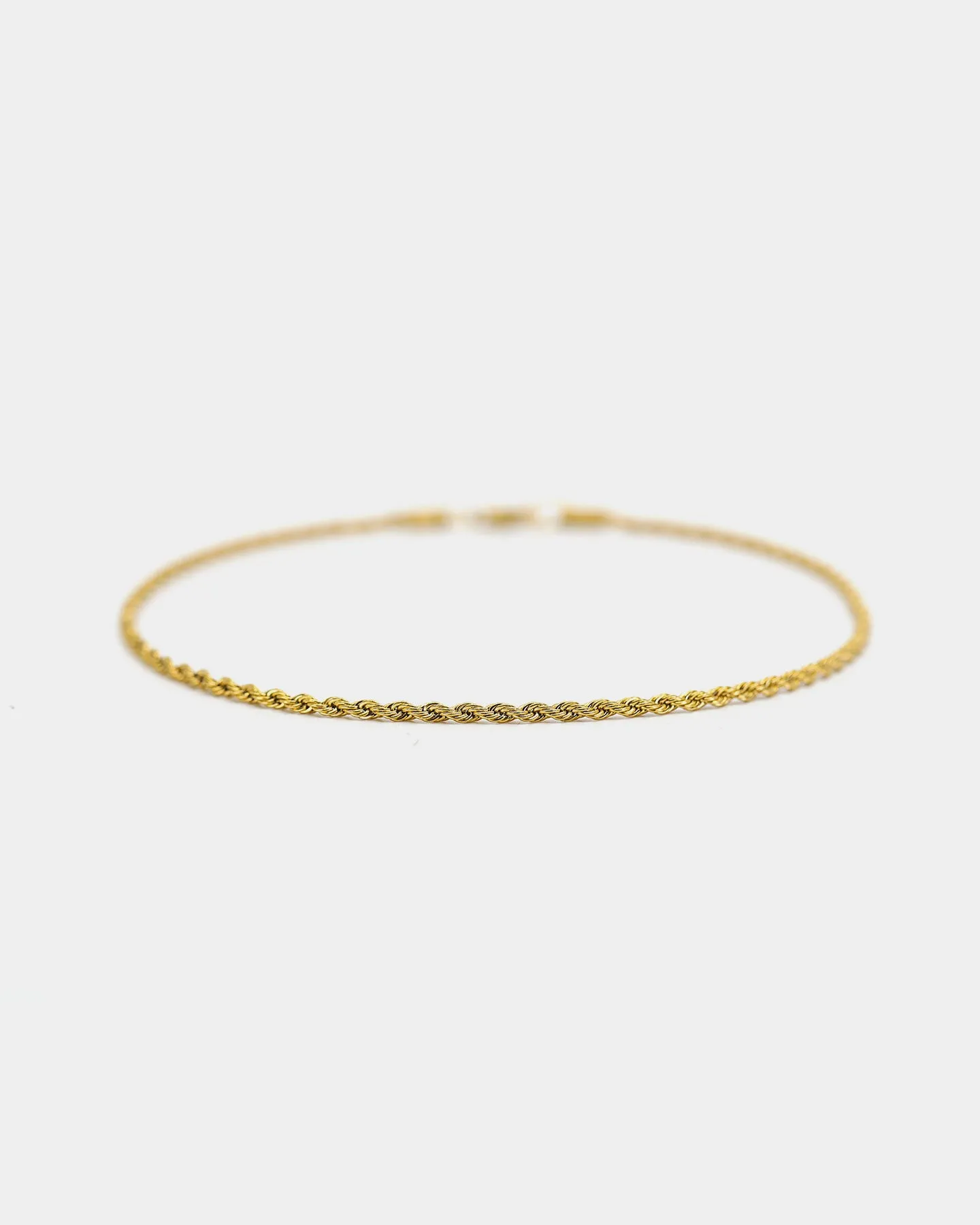 Saint Morta Men's 3MM Rope Choker Chain Gold